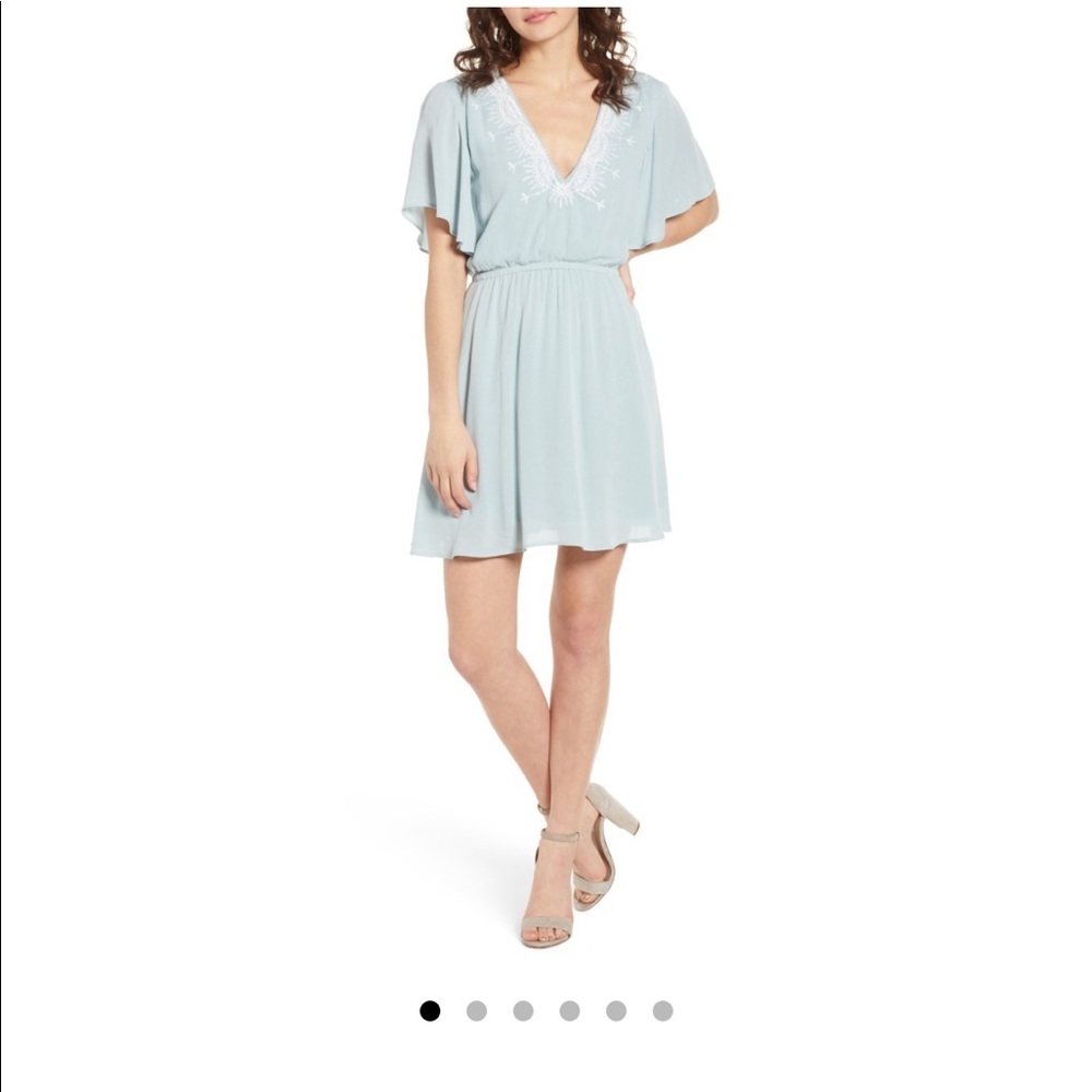 Never Worn Embroidered Blouson Dress